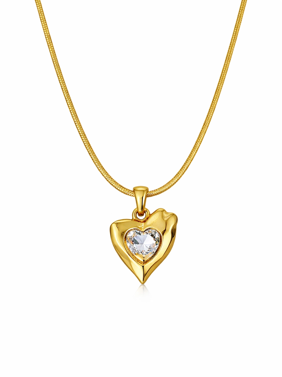 Crystal Heart Pendant Necklace