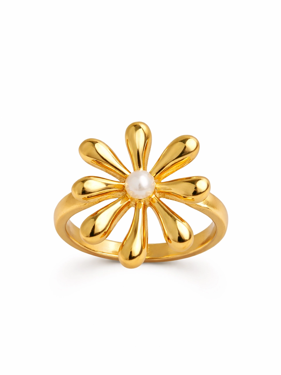 Pearl Petal Statement Ring