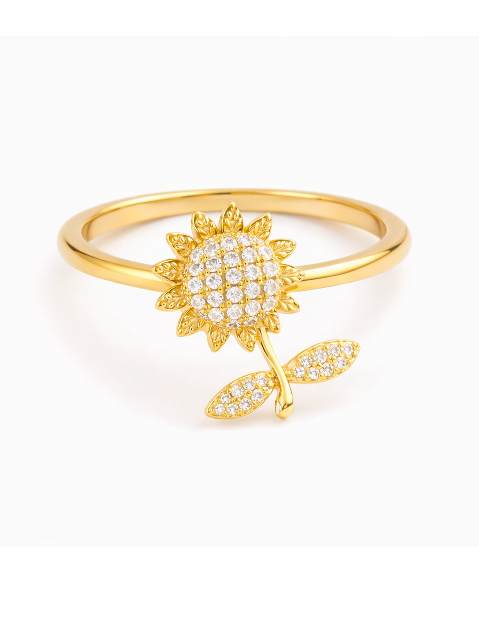 Crystal Sunflower Ring