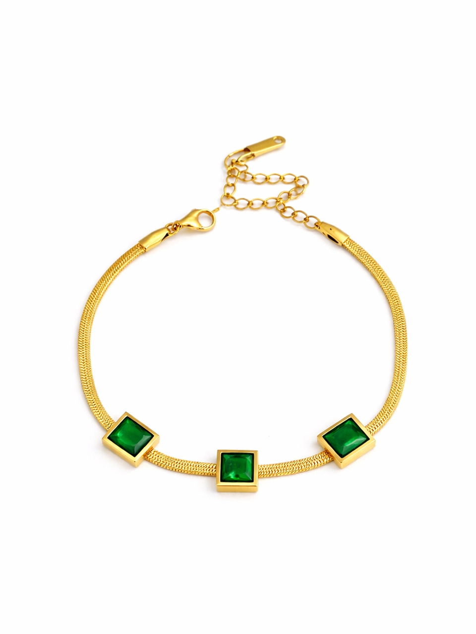 Emerald Square Accent Bracelet