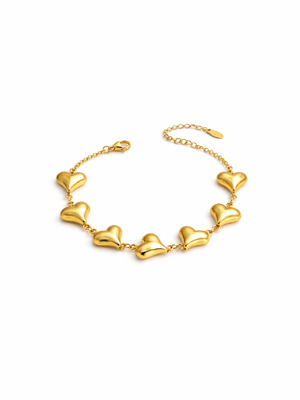 Bold Heart Link Bracelet