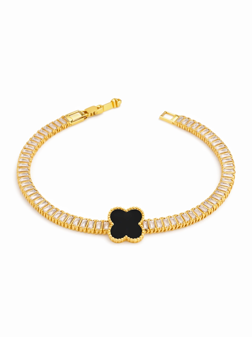 Black Clover Tennis Bracelet