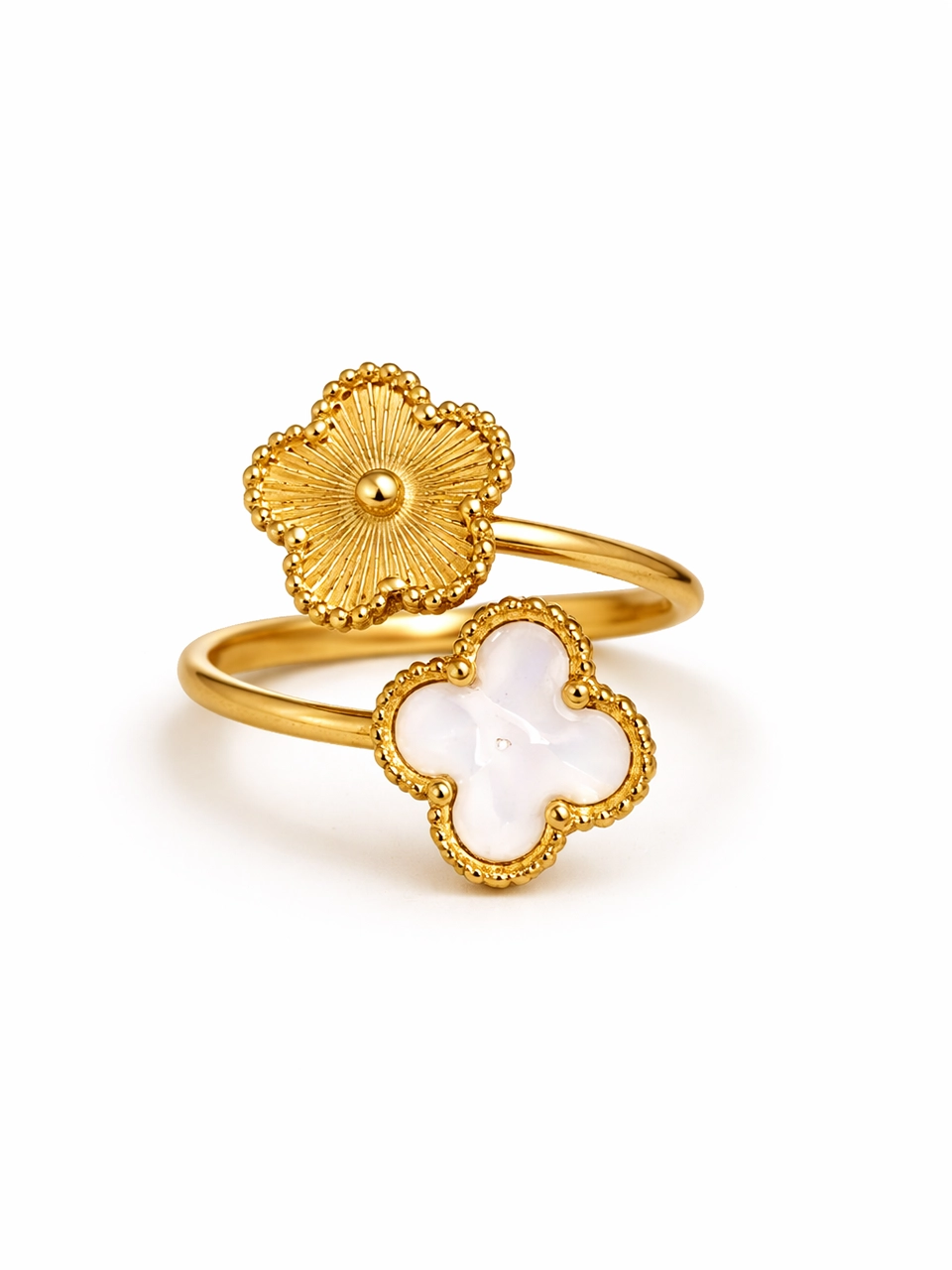 Dual Bloom Adjustable Ring