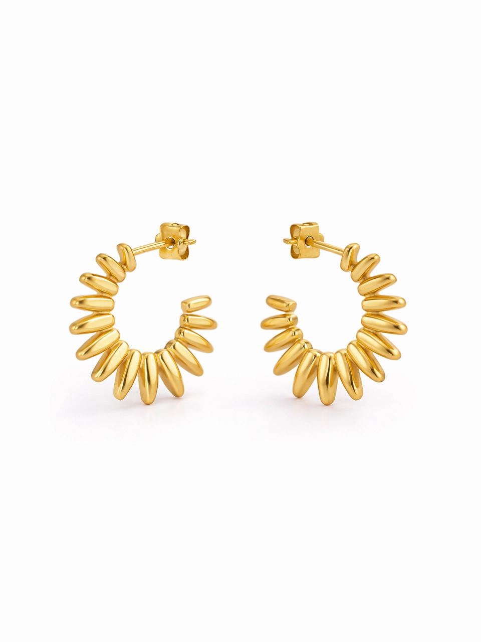 Bold Spiral Hoop Earrings