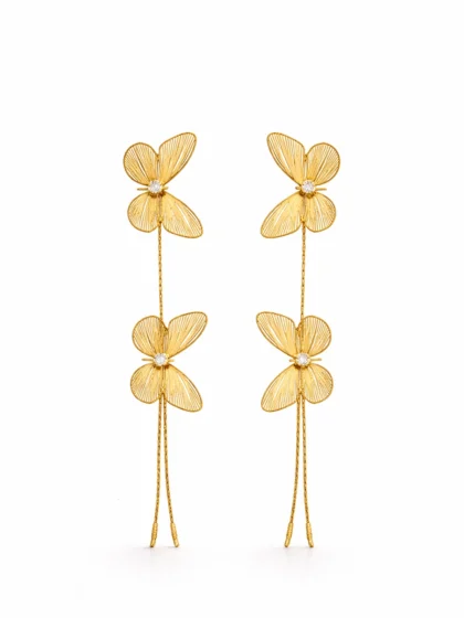 Butterfly Drop Statement Earrings