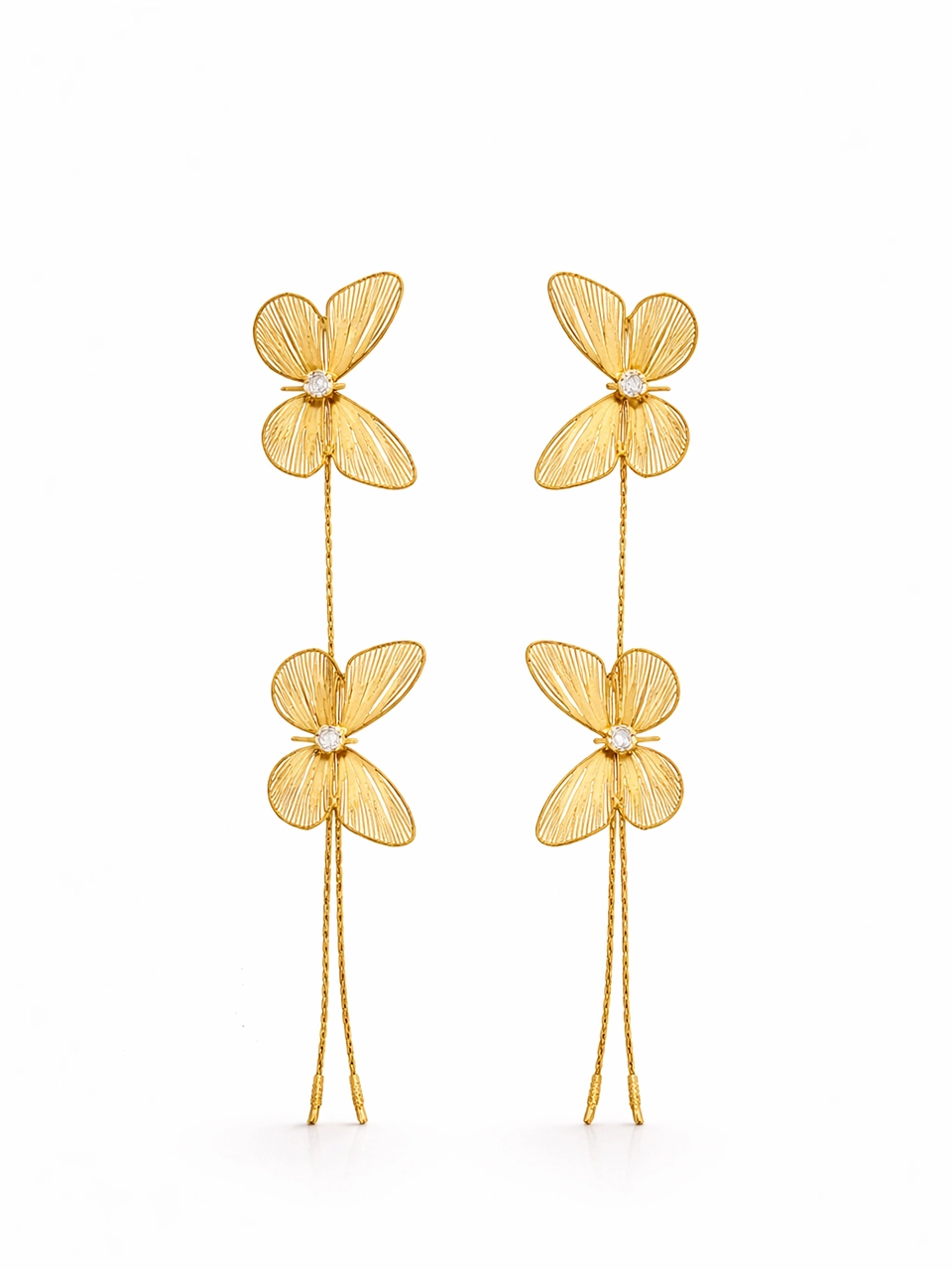 Butterfly Drop Statement Earrings
