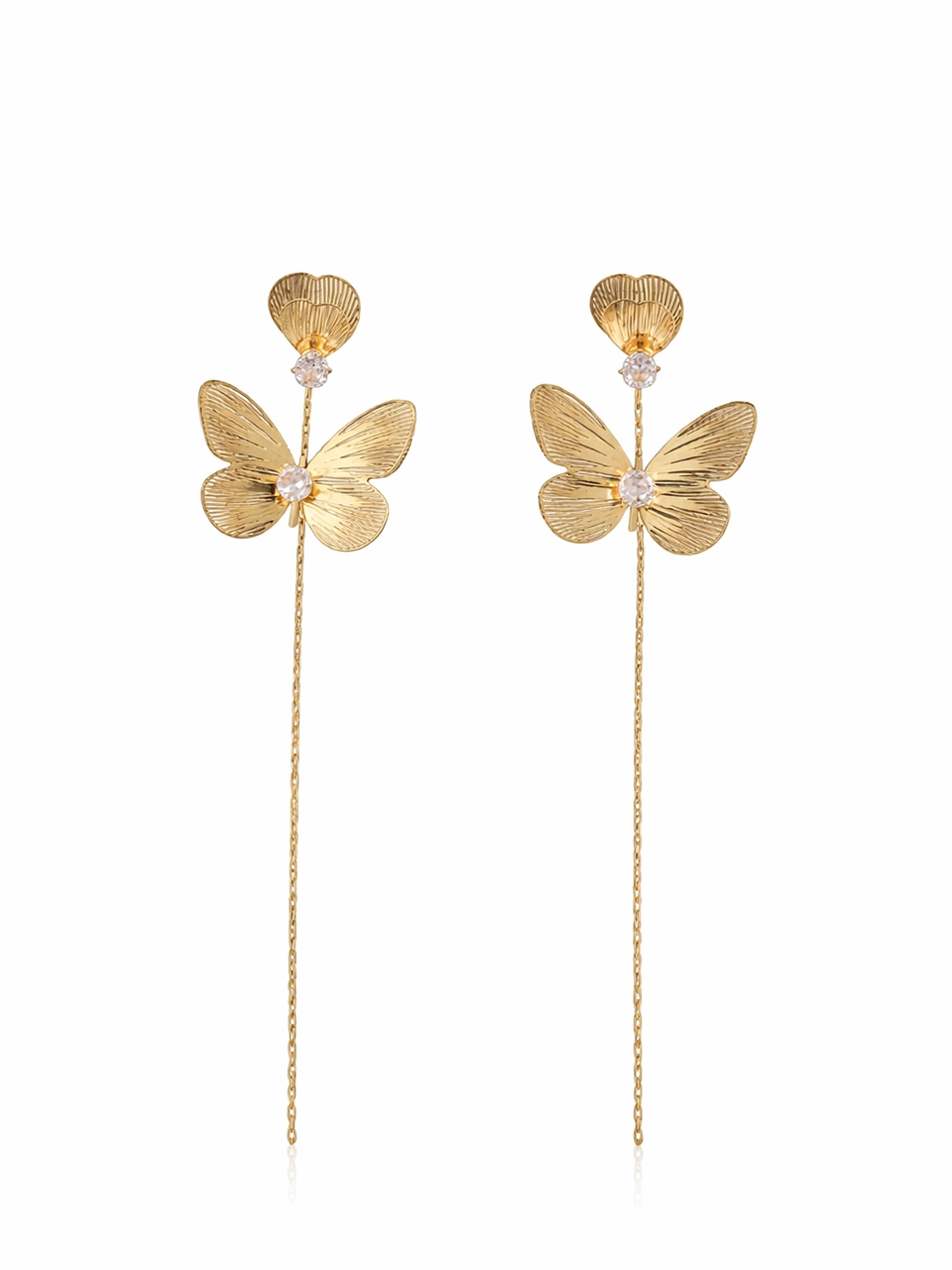 Butterfly Long Drop Earrings