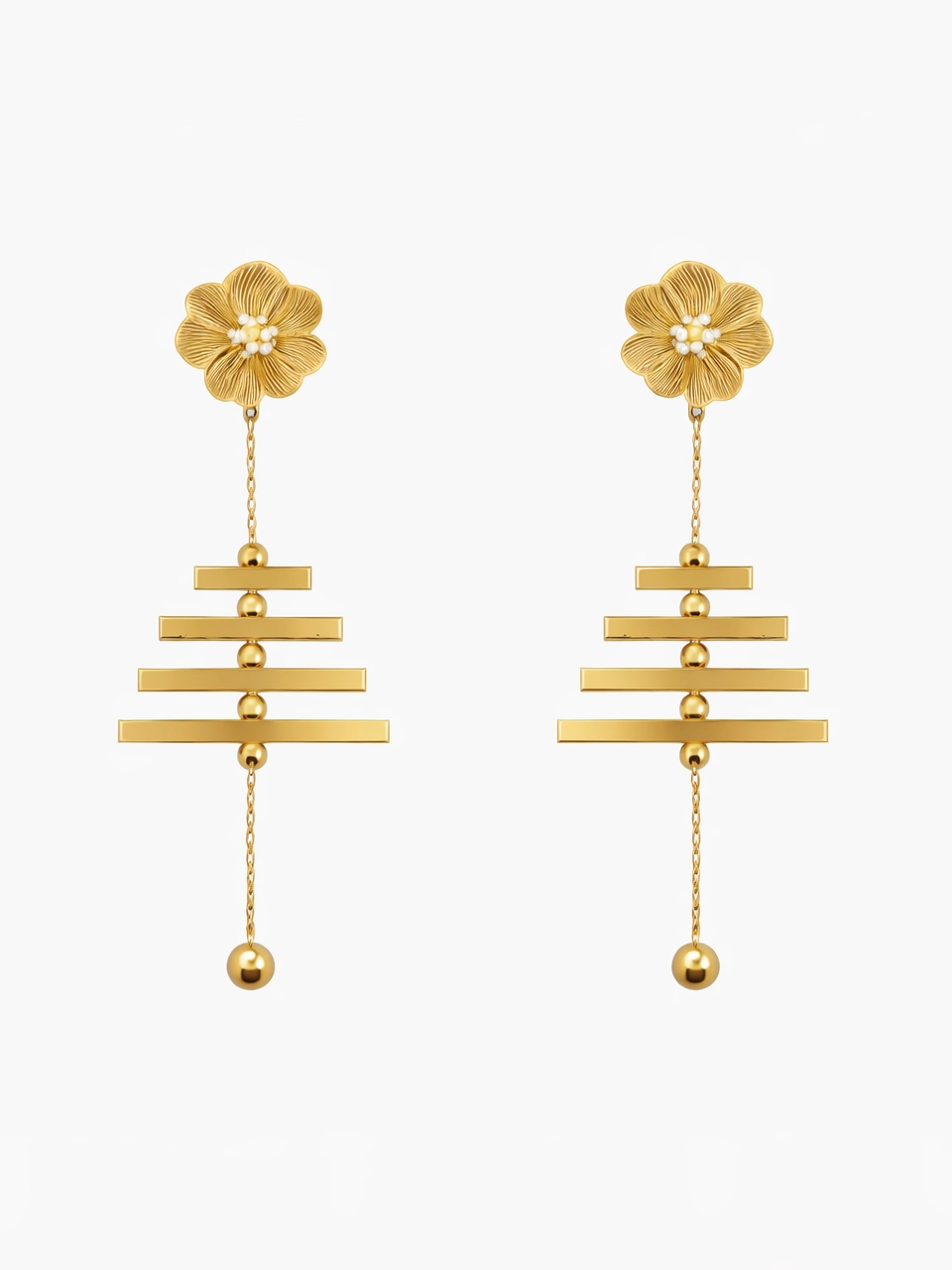 Geometric Bar Drop Earrings