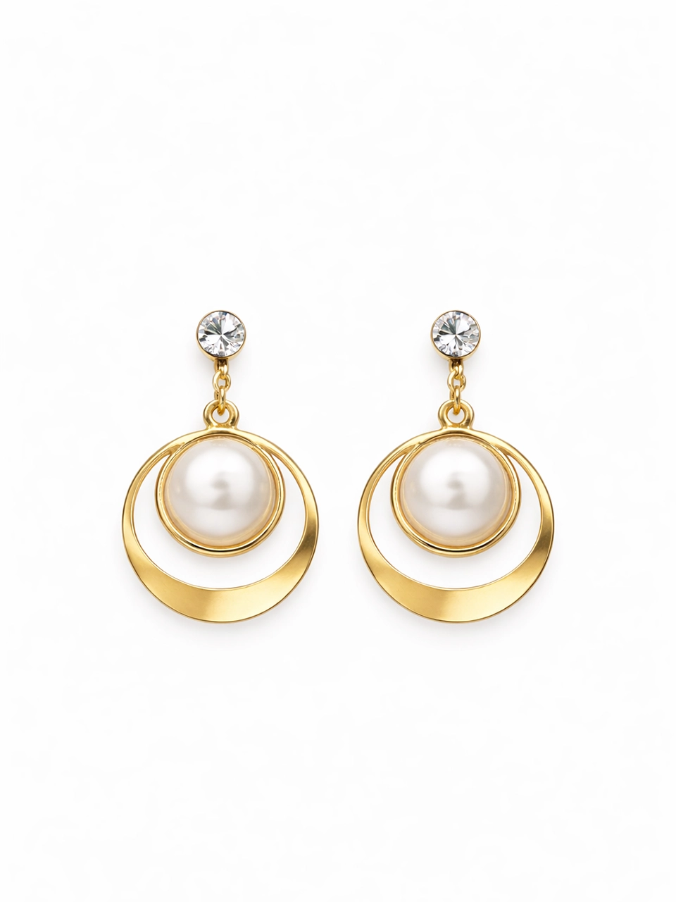Pearl Halo Drop Earrings