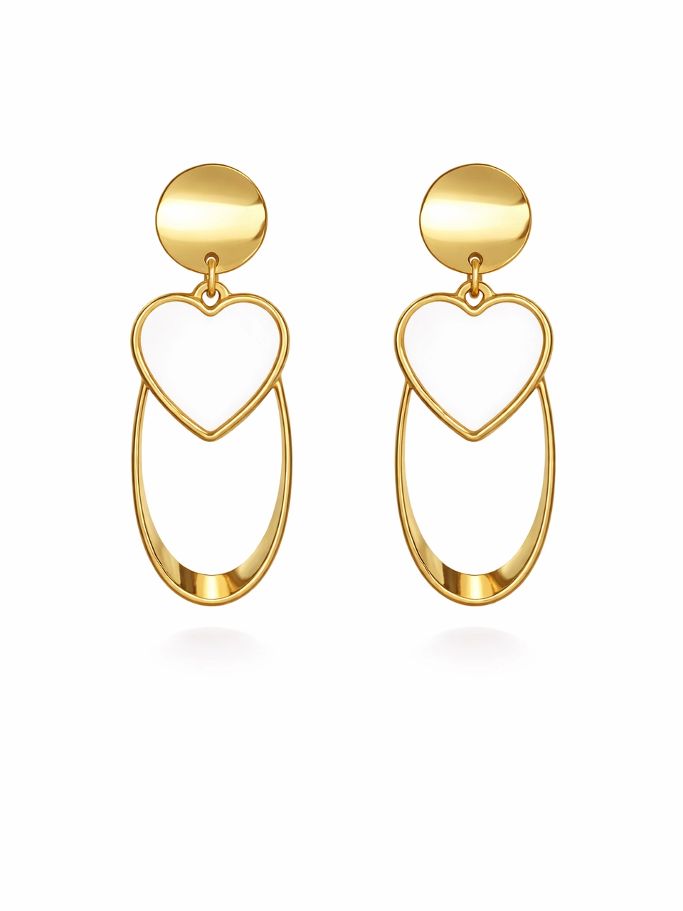 Heart Halo Drop Earrings