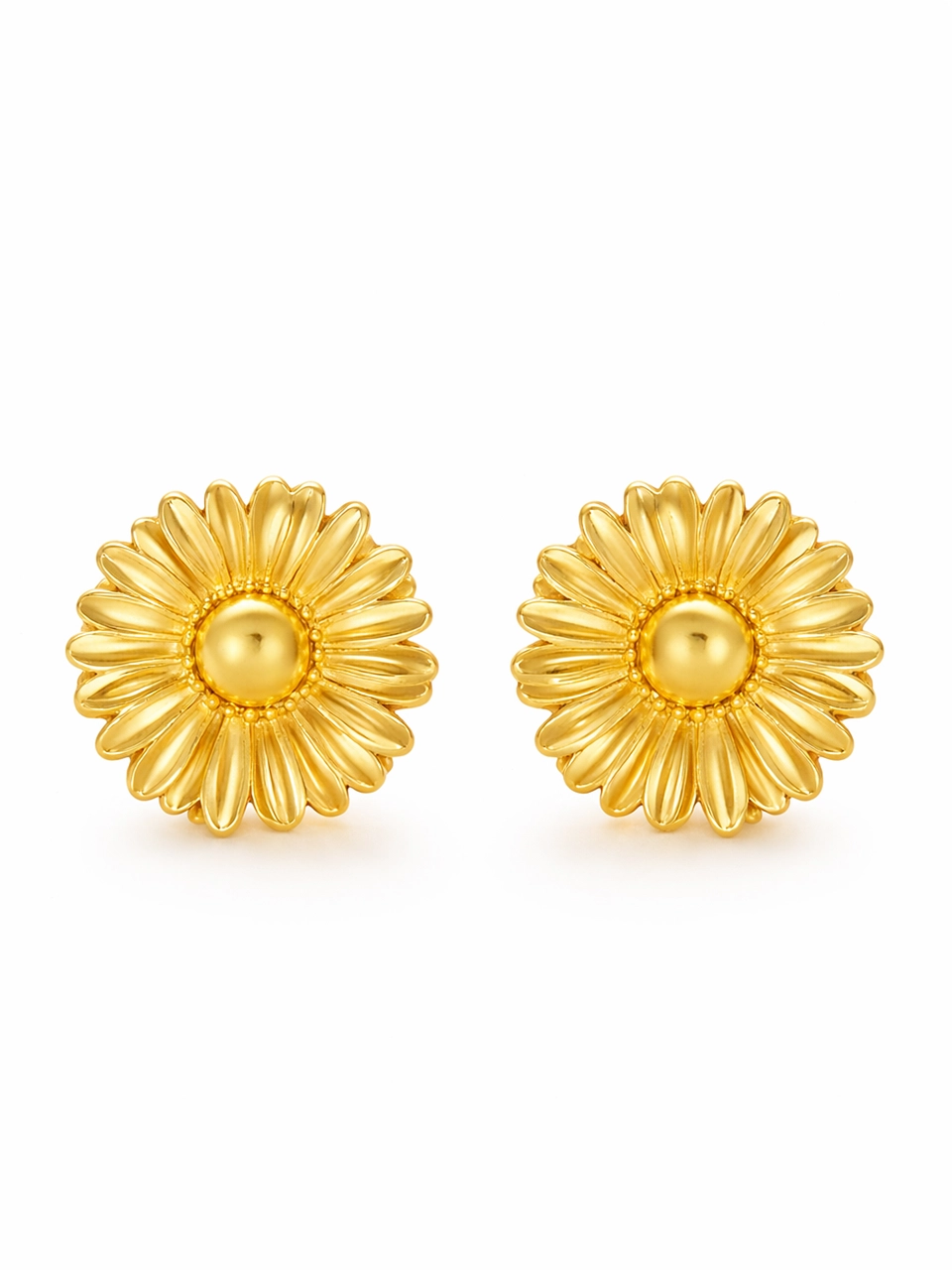 Sunburst Floral Stud Earrings