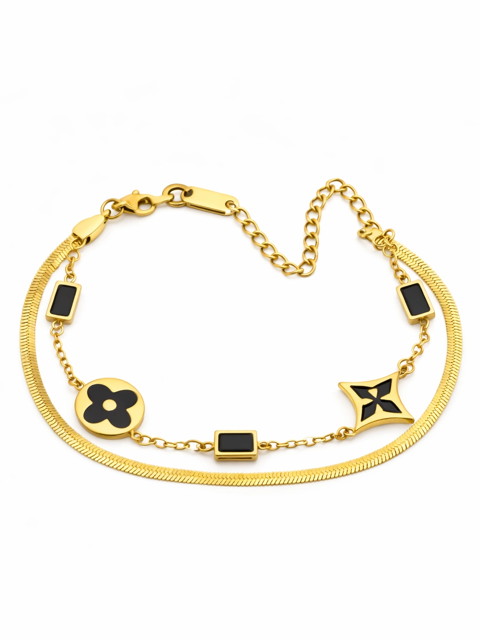 Clover Charm Chain Bracelet