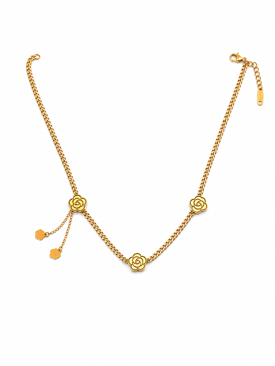 Floral Station Chain Necklace
